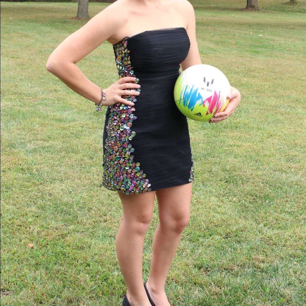 Short black formal dress